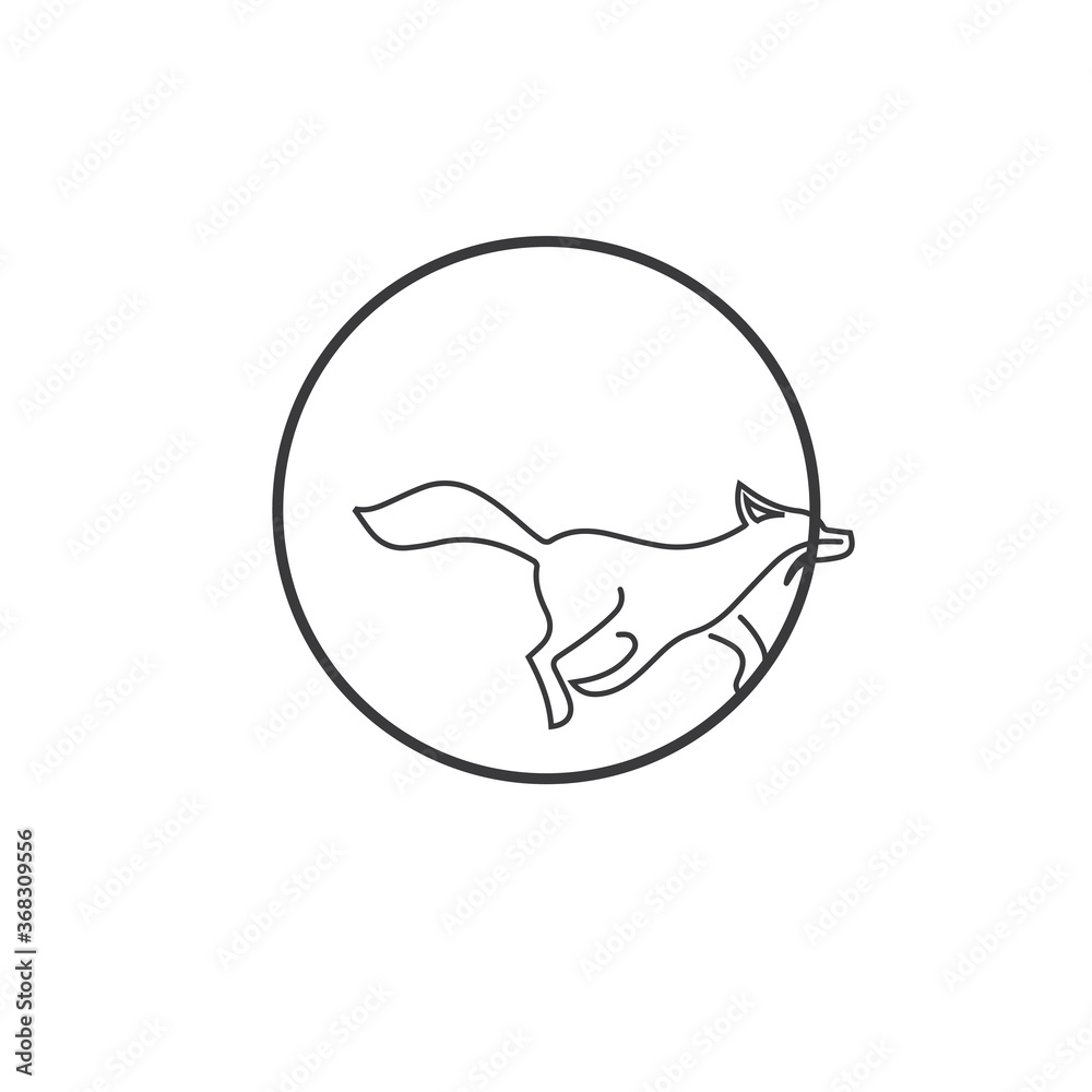 Fox vector illustration icon Fox vector illustration icon