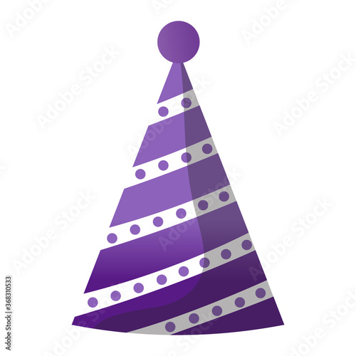 Holiday decoration feast cap, head ornament birthday party element isolated o...