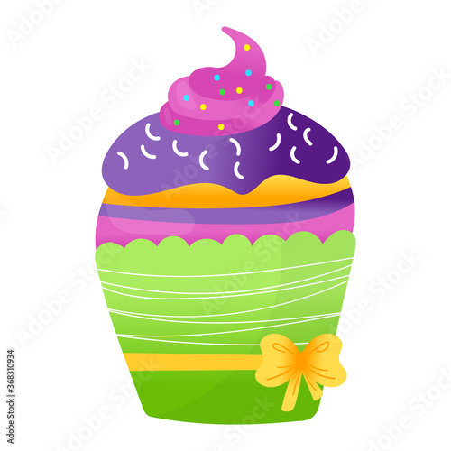 Delicious festive cupcake, celebration fruitcake holiday baking birthday part...