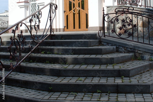 steps with handrail leading to main cathedral entrance