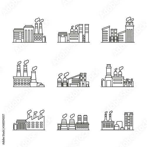 bundle of industry factory set icons