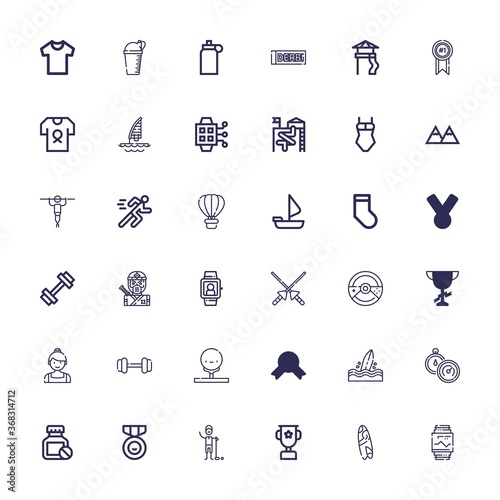 Editable 36 sport icons for web and mobile