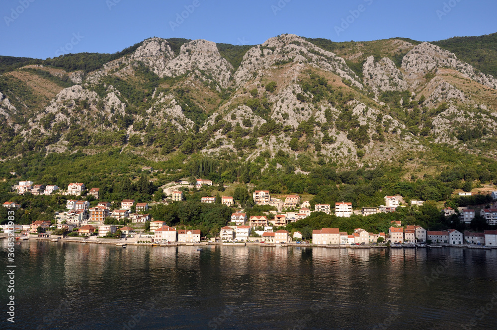 Kotor, Montenegro, 08.06.2019 - Old town, view of the Bay and ancient buildings. Kotor, Montenegro, 08.06.2019 - Old town, view of the Bay and ancient buildings.