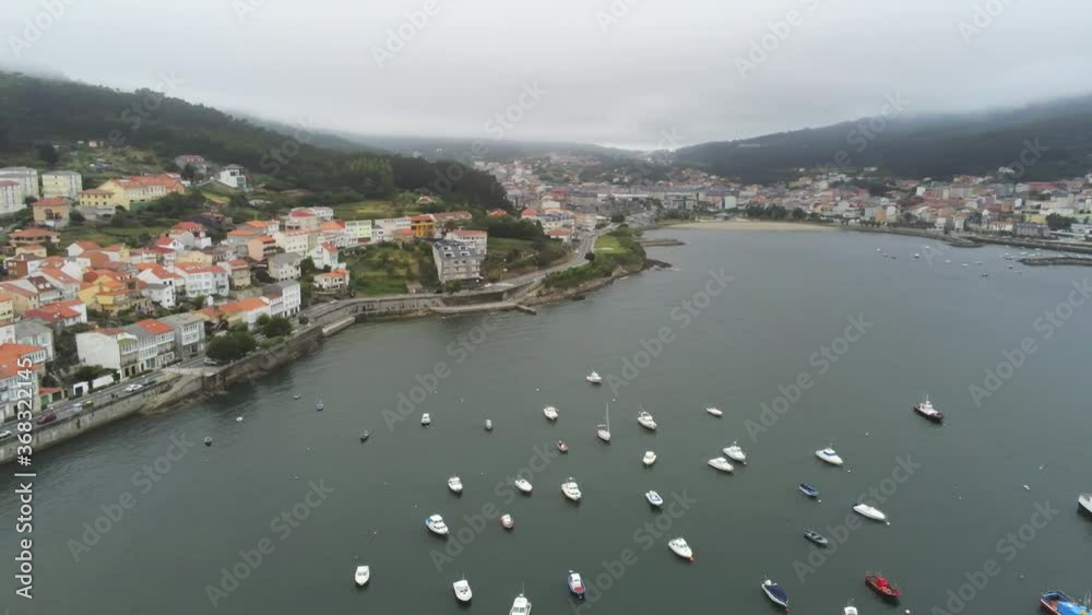 Coast of the Death. Coastal villlage of Galicia . Spain. Aerial Drone Footage Coast of the Death. Coastal villlage of Galicia . Spain. Aerial Drone Footage