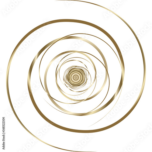 Golden spiral with a rose in the center