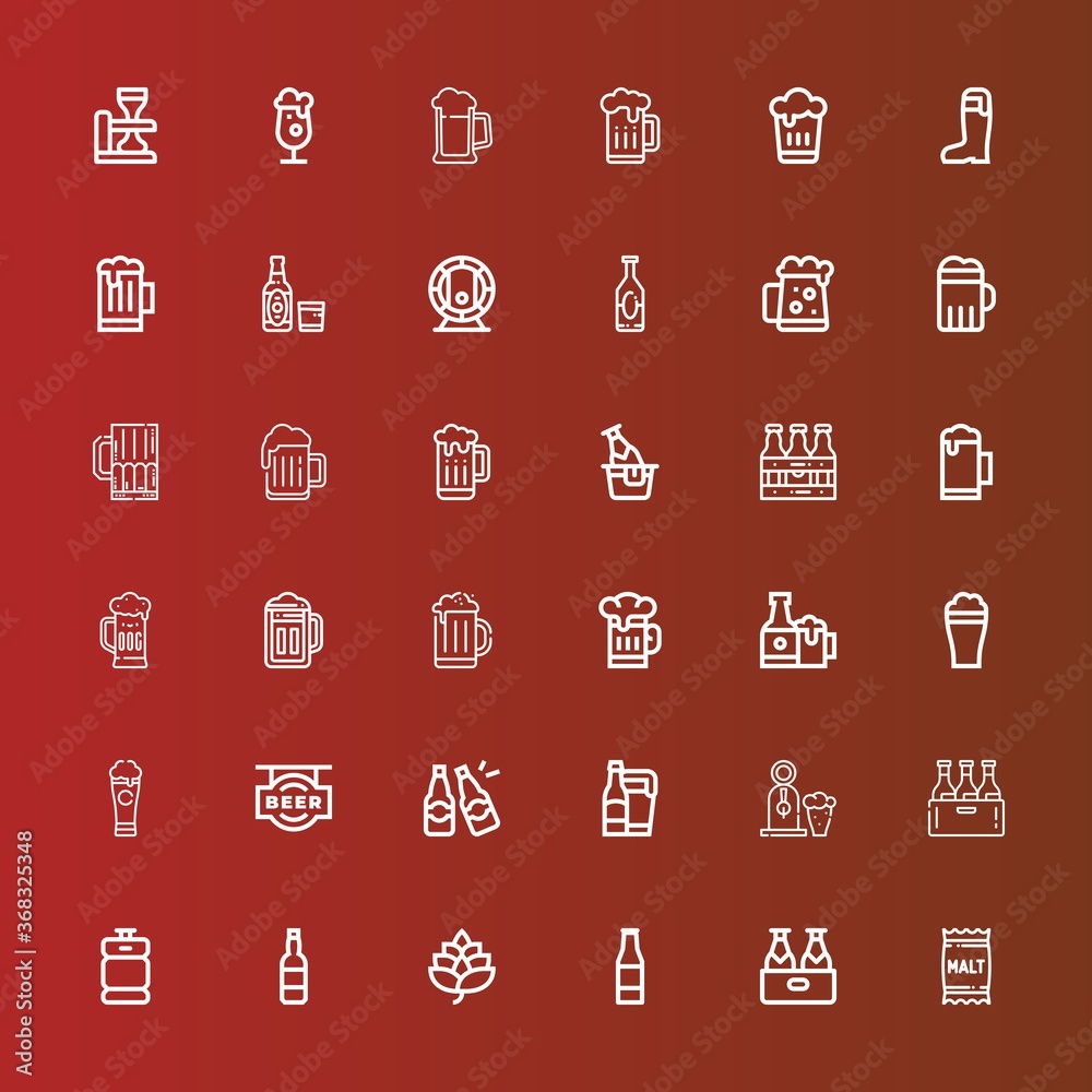 Editable 36 ale icons for web and mobile Editable 36 ale icons for web and mobile