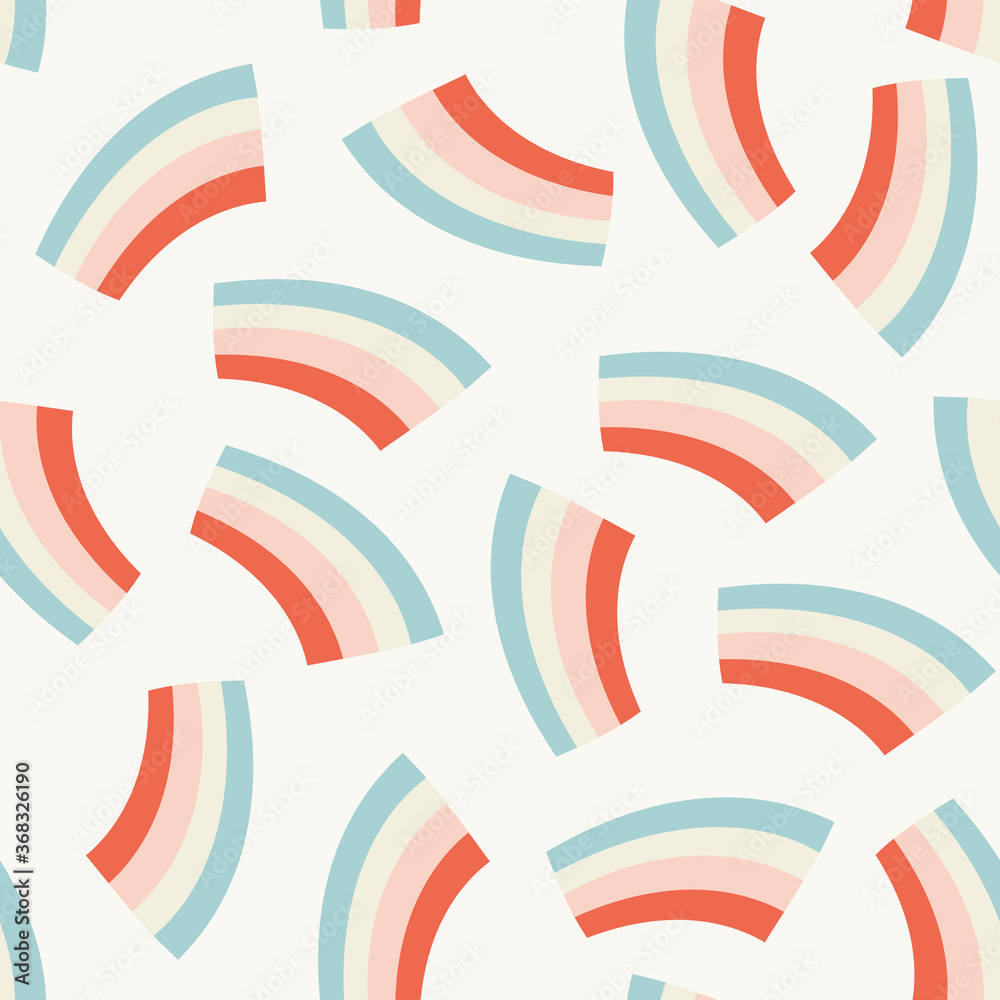 Obraz premium Seamless pattern of rainbow background elements.