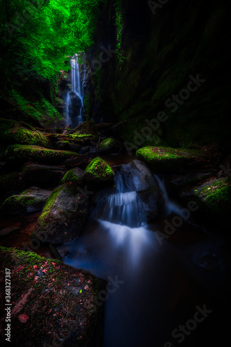 Beautiful waterfalls hidden in the forest. Erikli  Suuctu  Sudusen  Bursa. Turkey.