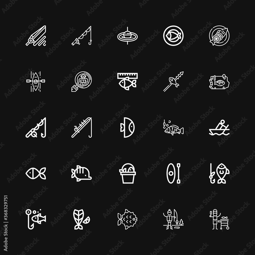 Editable 25 lake icons for web and mobile