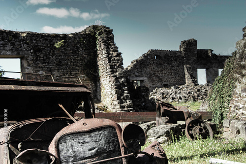 Oradour-sur-Glane Ruins Tractor