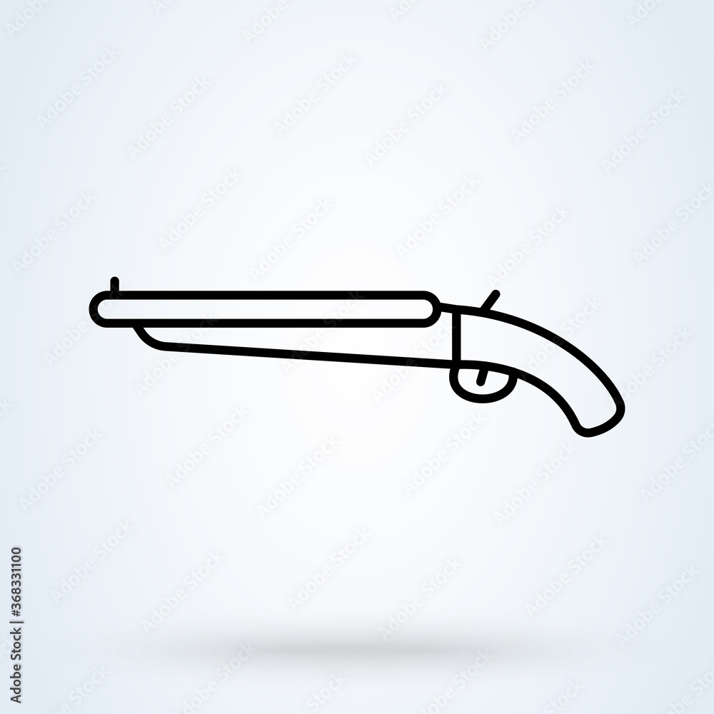 pump shotgun. vector Simple modern icon design illustration.