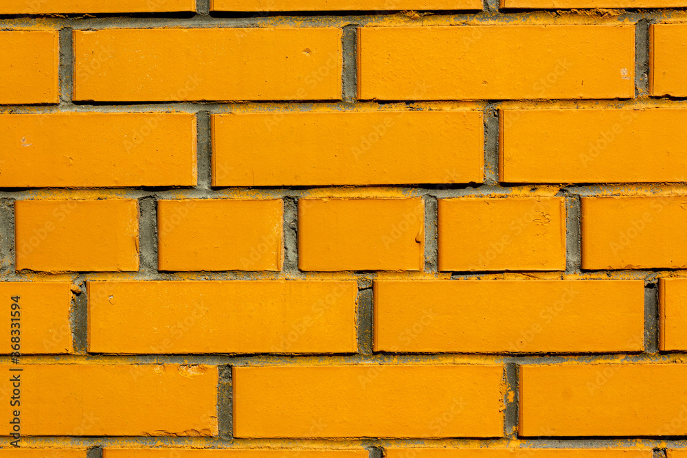 Architecture. Home design. Yellow brick wall background. Yellow brick ...