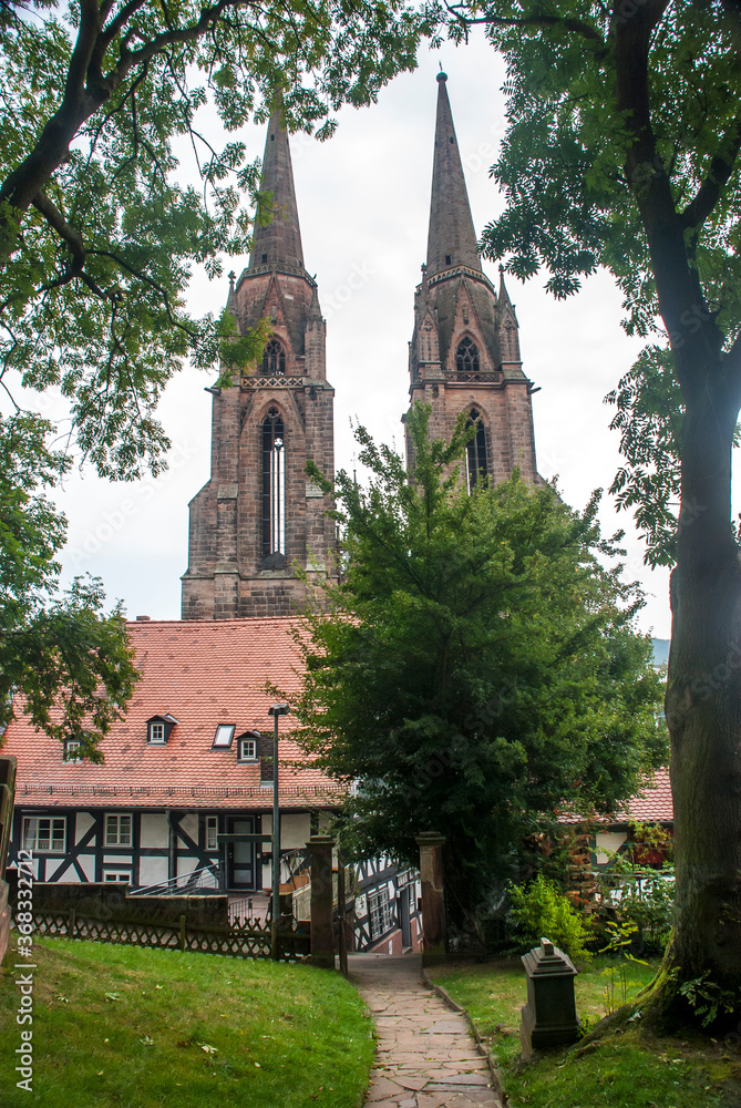 St. Elizabeth's Church photographed in Marburg, Germany. Picture made in 2009.