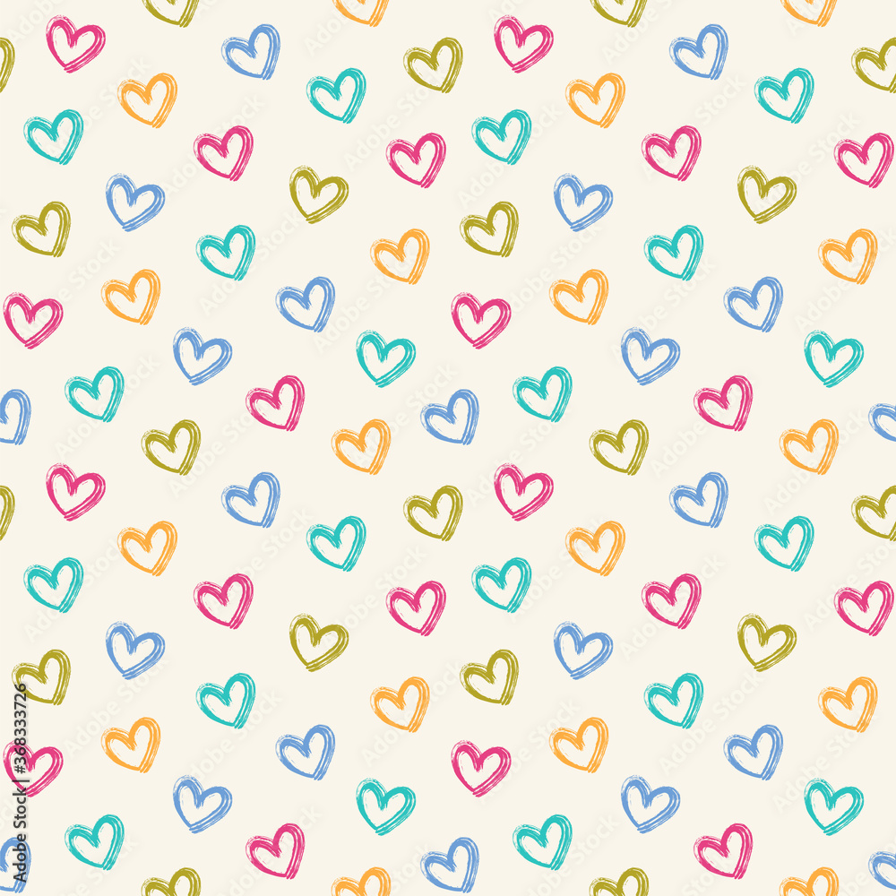 Seamless vector pattern with small hearts. Seamless vector pattern with small hearts.