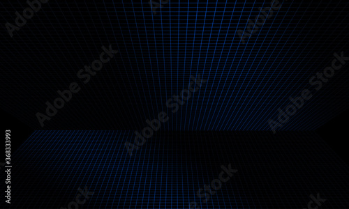 Abstract neon blue grid background