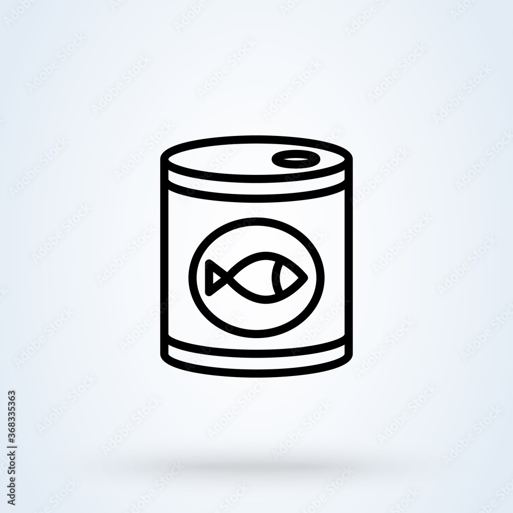 canned fish. Simple modern icon design illustration. canned fish. Simple modern icon design illustration.