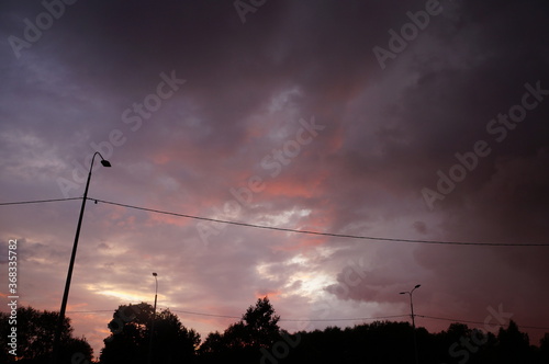 Photos time lapse of clouds over city