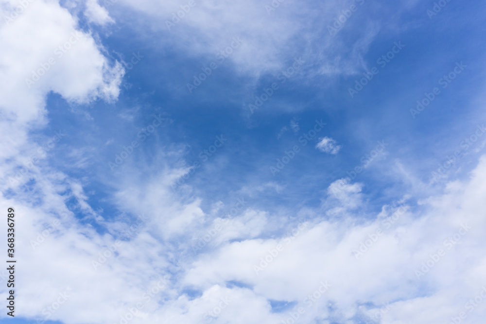 landscape of blue sky and clouds background 