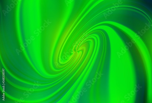 Light Green vector backdrop with bent lines. Colorful geometric sample with gradient lines.  Colorful wave pattern for your design. © smaria2015