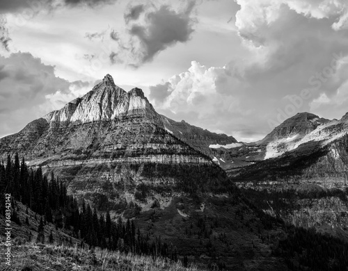 Viewing the mountains and valleys in Glacier National Park © Jonathan Dakin