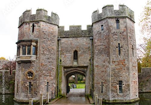 Fortified gateway at the Bishop's Palace in Wells, Somerset