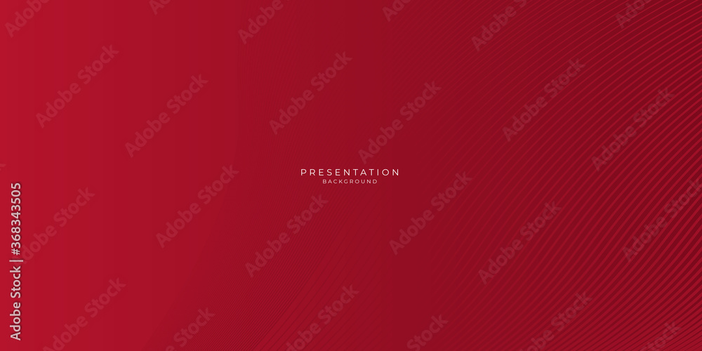 Fototapeta premium Minimalist red maroon curve wave lines gradient abstract background vector design for banner, presentation, corporate cover template and much more
