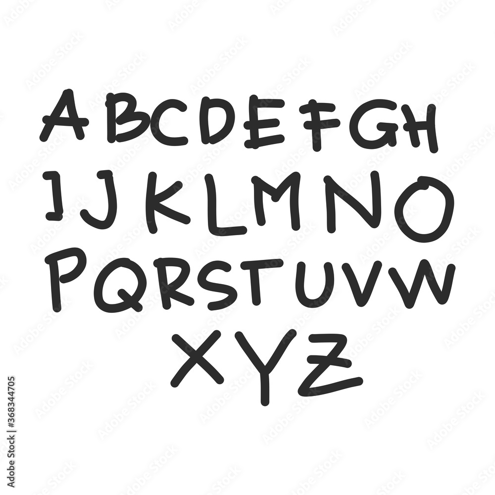 Hand Drawn Alphabet Font
