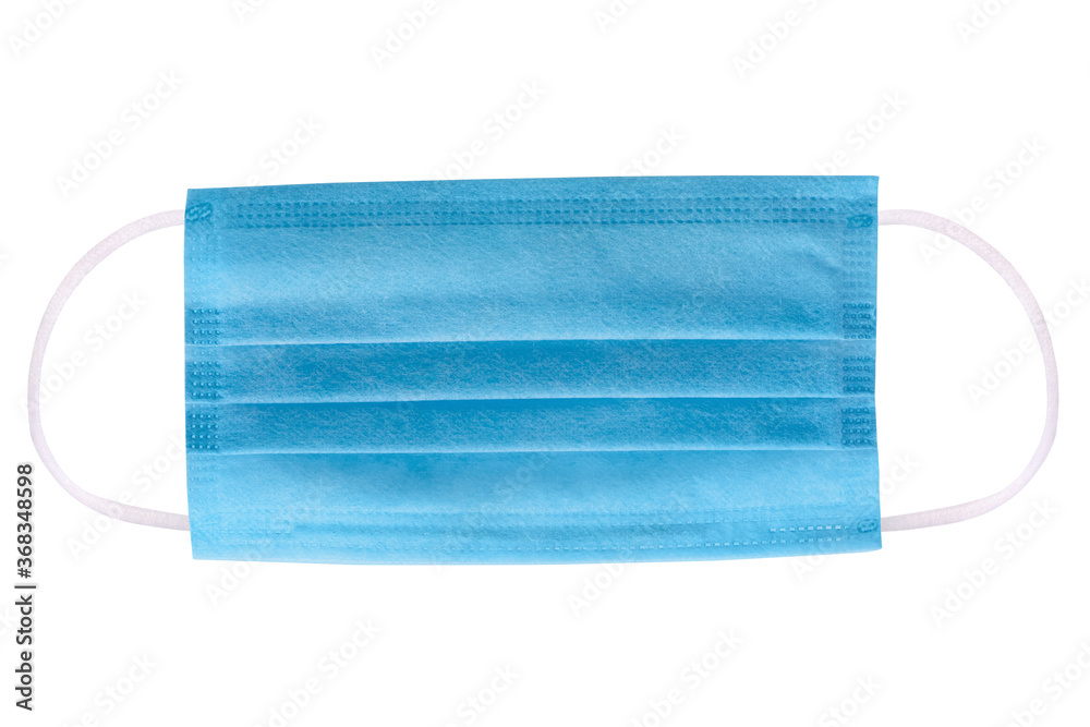 Medical protective mask on white background, Prevent Coronavirus, protection factor for wuhan virus, with clipping path