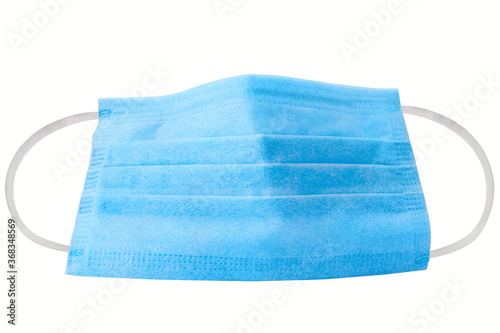 Medical protective mask on white background, Prevent Coronavirus, protection factor for wuhan virus, with clipping path