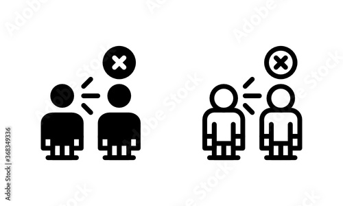 Bully Speech Violence Icon, Logo, Vector