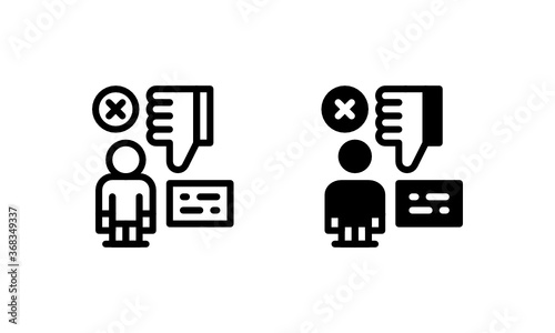 Bully Hate Dislike Comment Icon, Logo, Vector