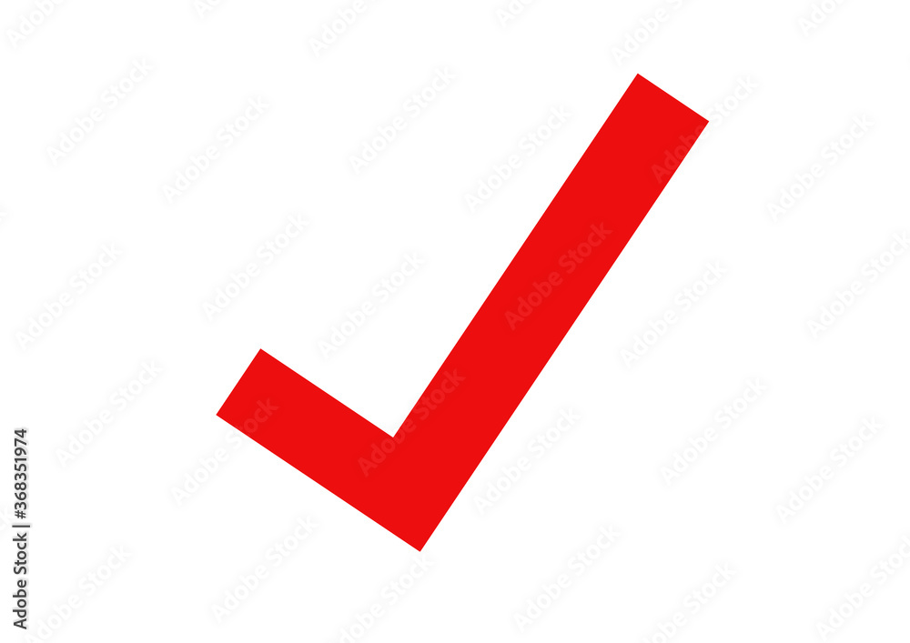 red check mark isolated on white red check mark isolated on white