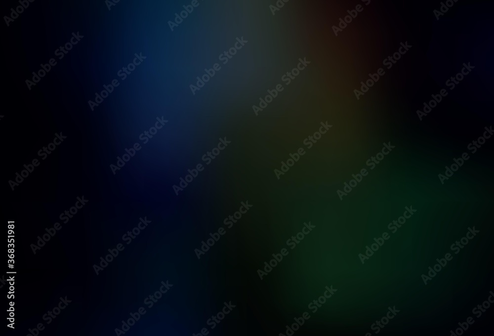 Dark Green, Red vector blurred shine abstract texture.