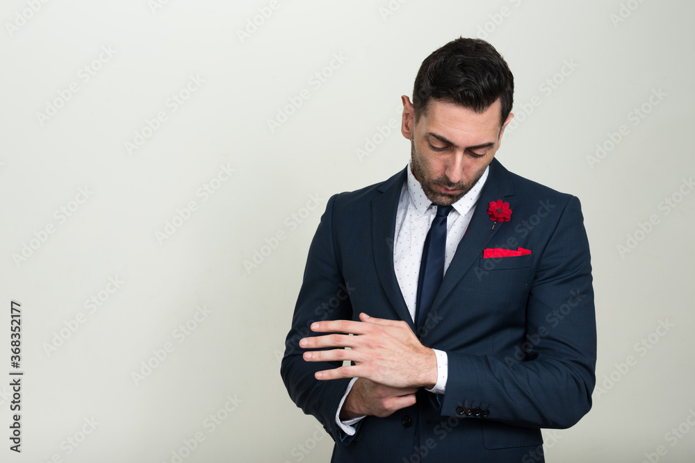 Portrait of handsome bearded businessman in suit Portrait of handsome bearded businessman in suit