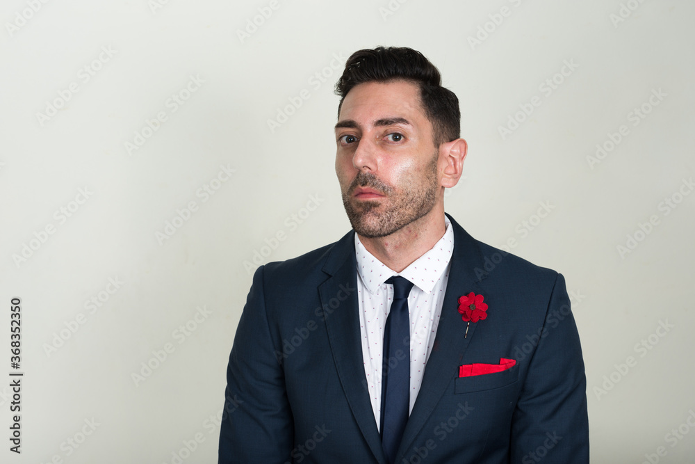 Portrait of handsome bearded businessman in suit Portrait of handsome bearded businessman in suit