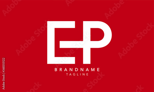 Alphabet letters Initials Monogram logo EP, PE, E and P