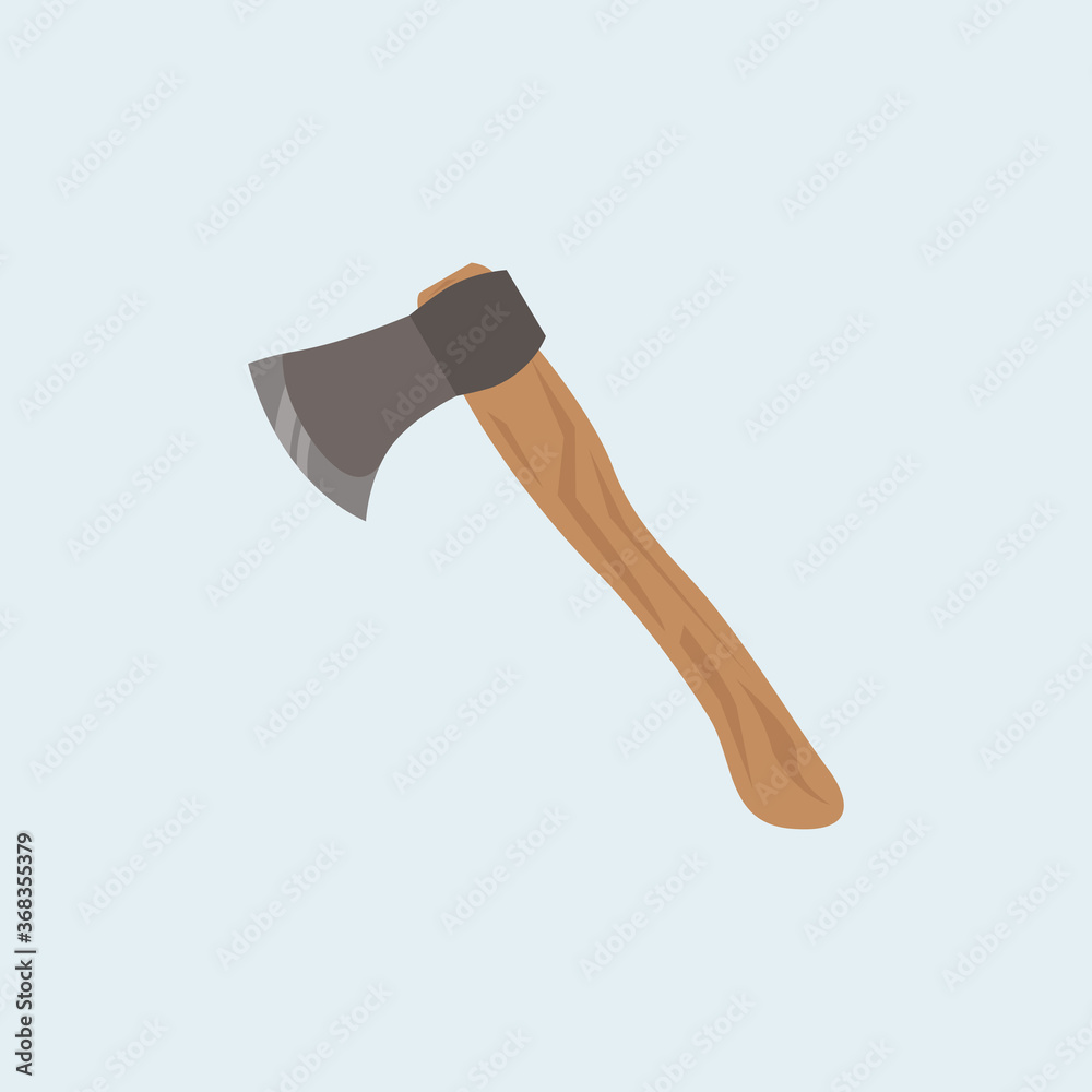 Axe vector illustration. Wooden black ax isolated on background Axe vector illustration. Wooden black ax isolated on background