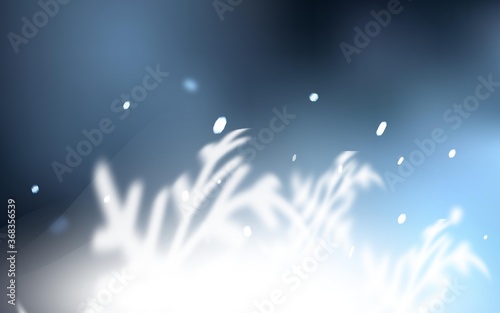 Light BLUE vector cover with beautiful snowflakes. Decorative shining illustration with snow on abstract template. The pattern can be used for year new websites.