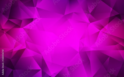 Dark Purple vector polygon abstract layout. Colorful illustration in polygonal style with gradient. Template for cell phone's backgrounds.