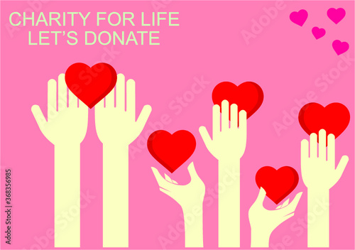 hands touching love, charity, donation, help