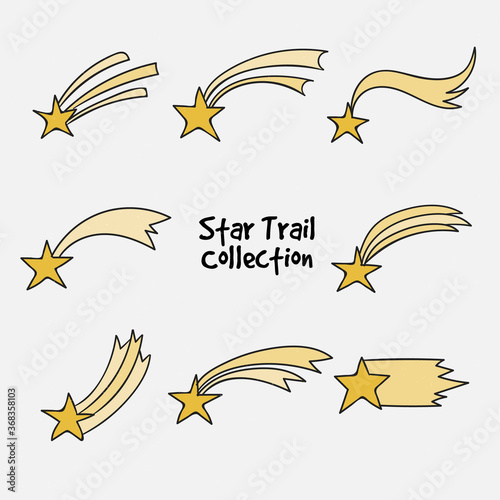 Hand-drawn shooting star pack