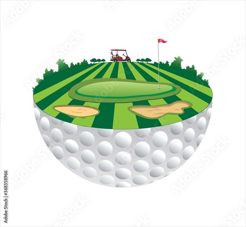 Golf course in the ball