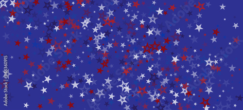 National American Stars Vector Background. USA Veteran's Memorial Independence Labor President's 11th of November 4th of July Day 