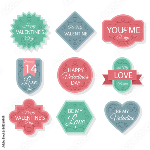 Valentine's day badge collection