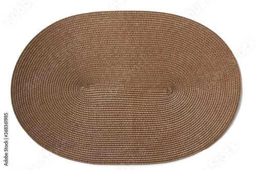 brown table mat isolated on white background