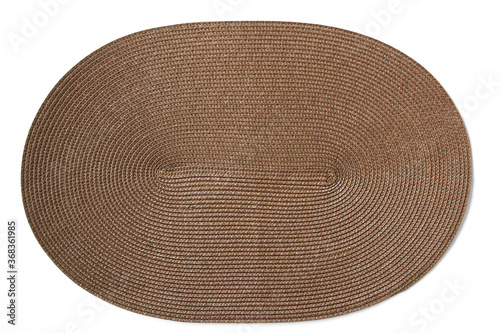 Bild auf Leinwand brown table mat isolated on white background