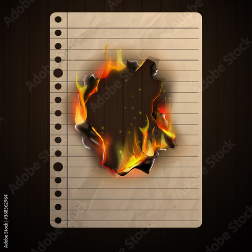 Realistic burned paper texture