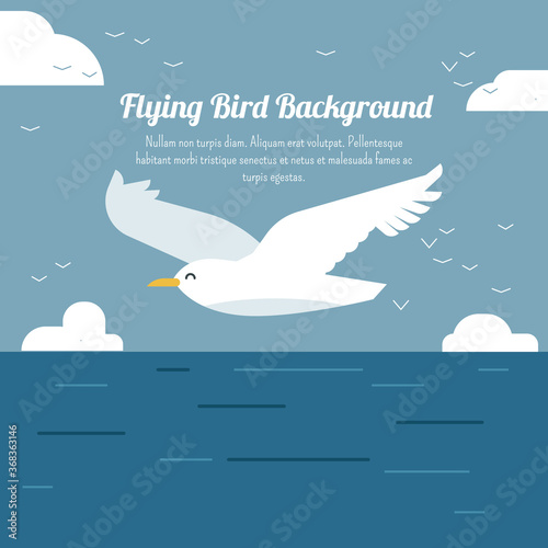 Background with seagull