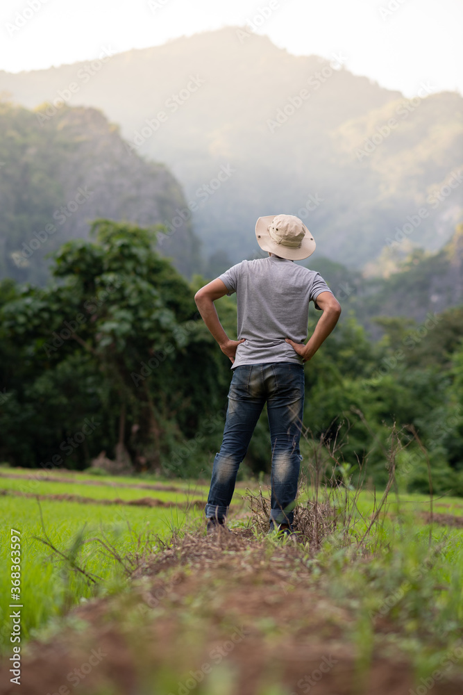 Fototapeta premium Tourists appreciate the beauty of Phu Lanka, Pong District, Phayao Province, Thailand.