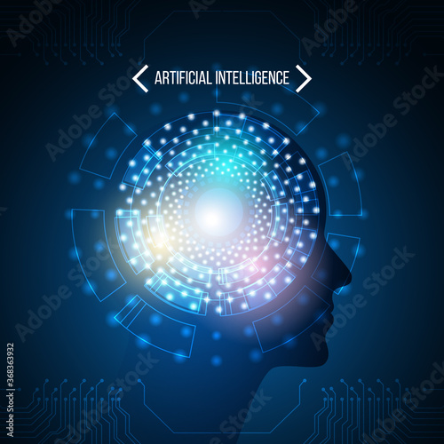 Abstract artificial intelligence template
